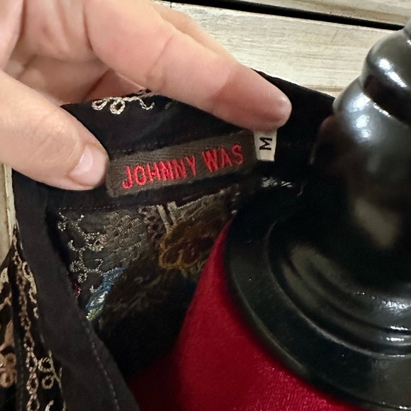 Johnny Was Dress Duster Cover up dark brown embroidered - Picture 14 of 16